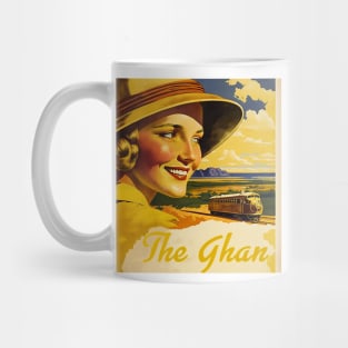 The Ghan Railway Australia Vintage Travel Art Poster Mug